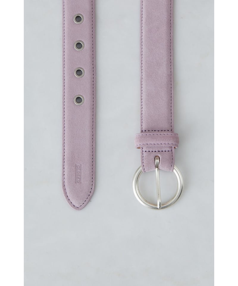 【PURPLE BRAND】スクリプトバックル ベルト CLOSED/スエードレザーベルト/Lilac | ETTA