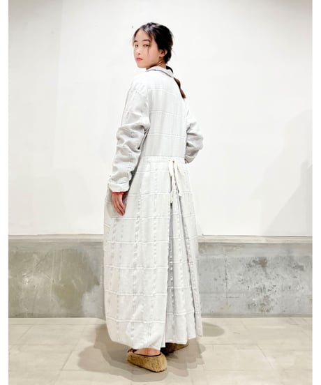 HannohWessel /Lady'sブルーグレーチェックコート