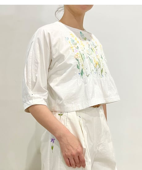 Jane Pin tuck top/Multi