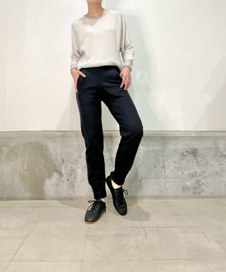 ［残り僅か］The White Briefs/Lady's コットン&ウールパンツ/ブラック