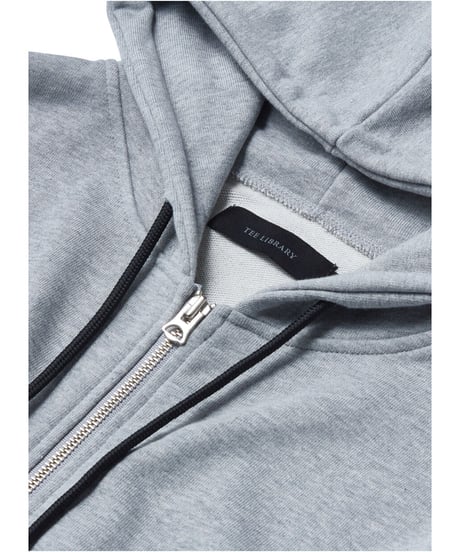 Tee Library/フードジップスエットジャケット/グレー