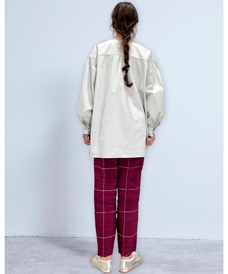 【残り僅か】Aequamente/コットントップス/オイスターグレー