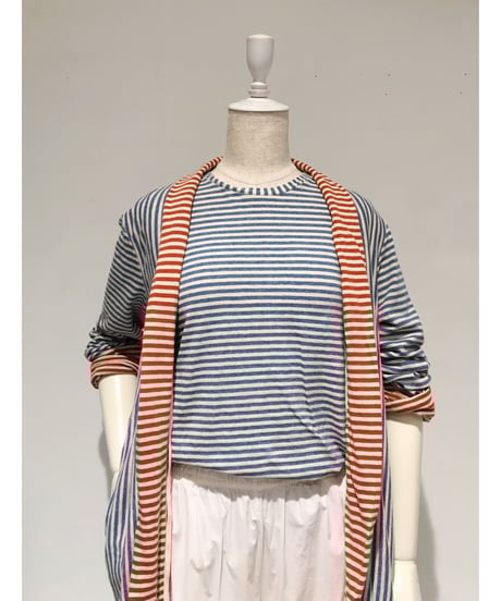 コットン＆リネンカーディガン／アランチャ＆アズーロ