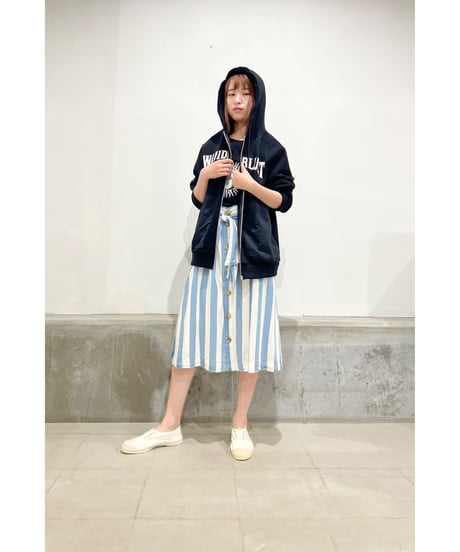 Tee Library/フードジップスエットジャケット/ブラック