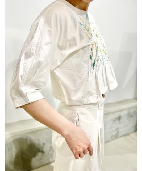 Jane Pin tuck top/Multi