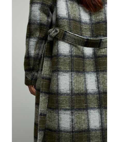 ［残り僅か］Nigel Cabourn ✖ CLOSED/ウールガウンコート・グリーン/レディス