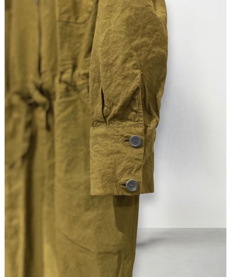 Aequamente/ｺｯﾄﾝ＆ｳｰﾙ・ﾒﾀﾙJump suit/Olive brown
