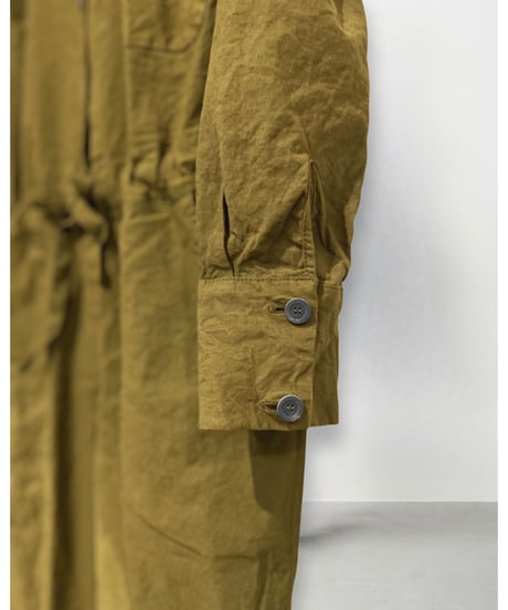【残り僅か】Aequamente/ｺｯﾄﾝ＆ｳｰﾙ・ﾒﾀﾙJump suit/Olive brown