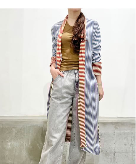 コットン＆リネンカーディガン／アランチャ＆アズーロ