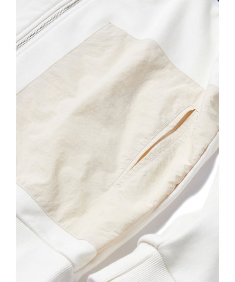 【残り僅か】Tee Library/フードジップスエットジャケット/エクリュ