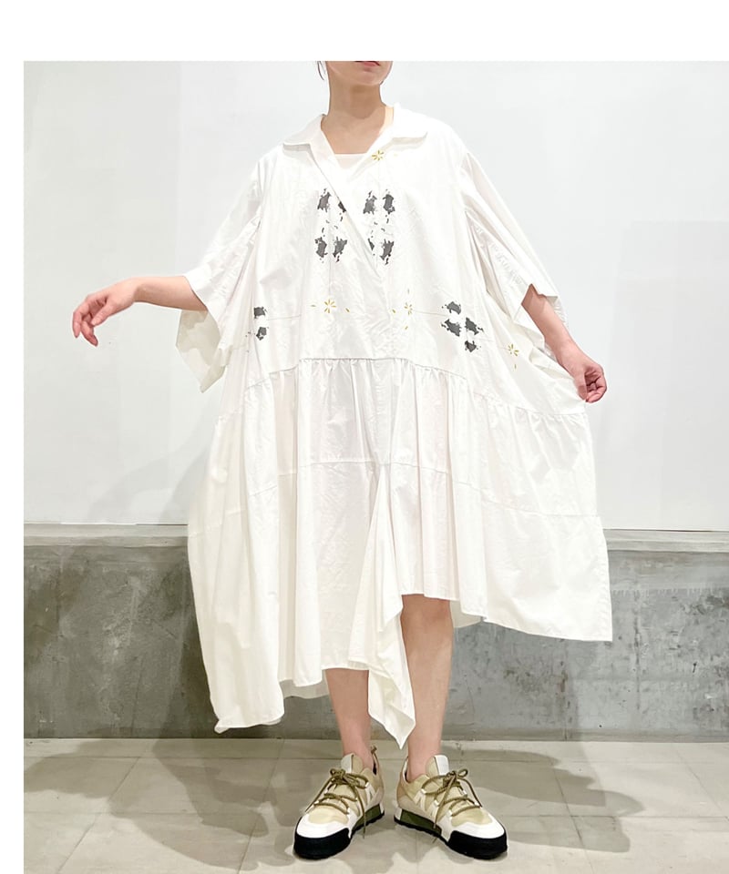 D-due/アシメントリーコットンワンピース/ホワイト | ETTA 