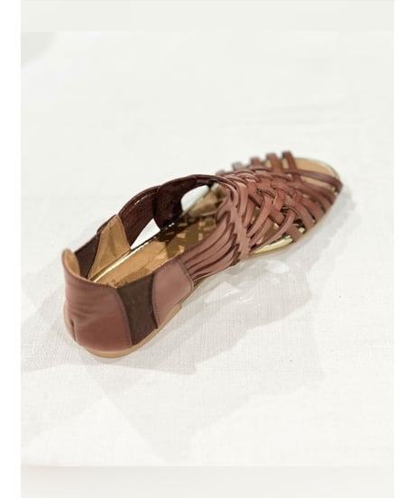 【残り僅か】BIANCA/メッシュレザーシューズ/Brown