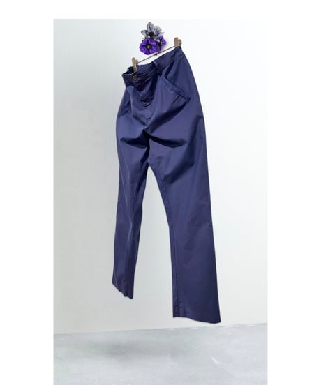 Men'sコットンストレッチパンツ/HannohWessel/ネイビー