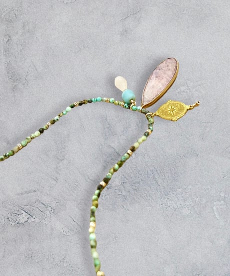 【残り僅か】nina des criquets/Amethyst & Moonstone Necklace 52527/アメジスト