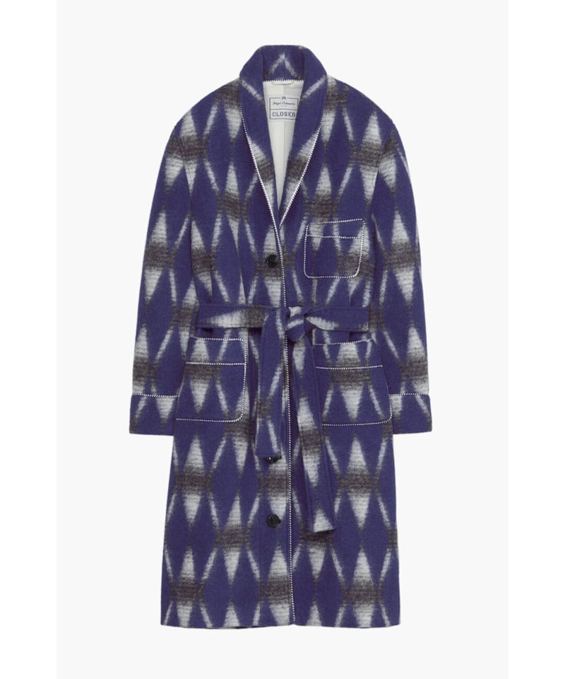 残り僅か］Nigel Cabourn ✖ CLOSED/ウールガウンコート・ブルー