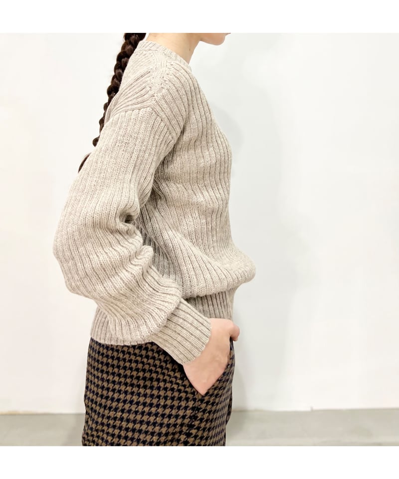 残り僅か】Knit brary/the Ribbed Knit 100% Peruvian