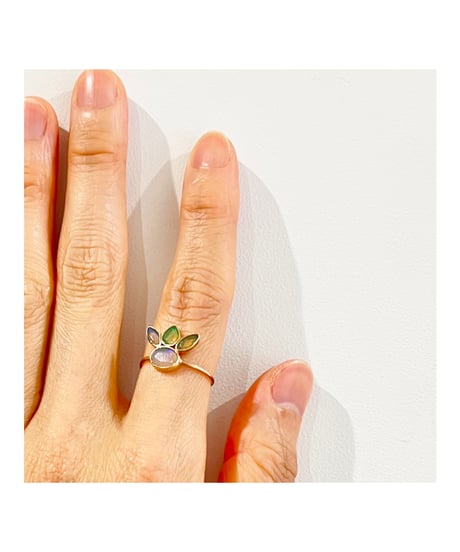【残り僅か】nina des criquets/Opal design ring/4sr-01