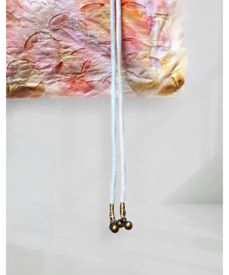 ETTA Original/リバースアップリケ④/巾着バッグ・オレンジ系