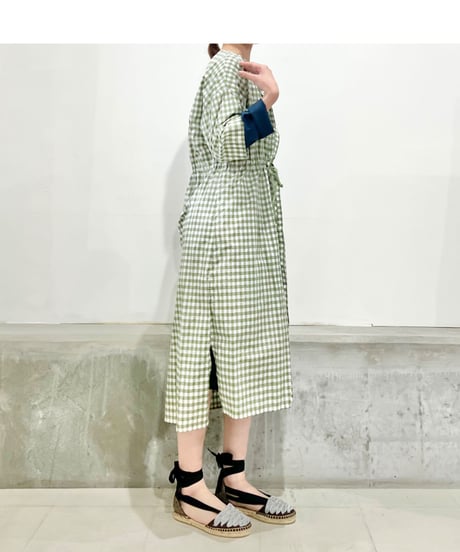 Mamab./ギンガムドレス/コットンナイロン/アロエ