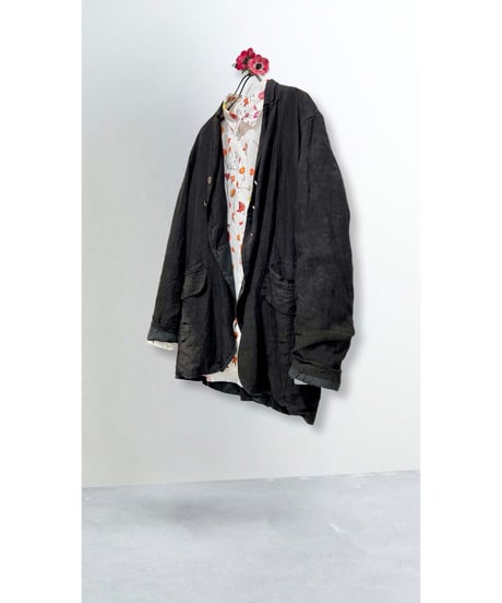 Men'sリネンジャケット/HannohWessel/Black
