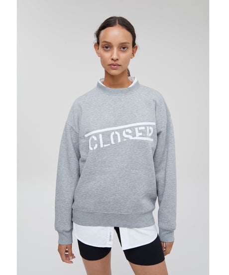 CLOSED/ｵｰｶﾞﾆｯｸ裏毛ｽｴｯﾄ/Logo/ Grey heather melange