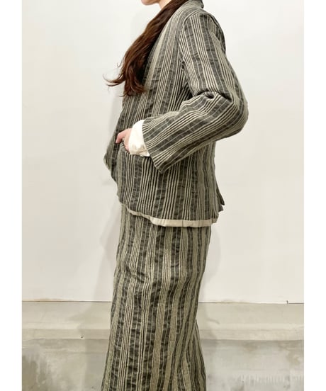 Hannoh wessel/ウール＆コットンショートジャケット/サンドベージュ