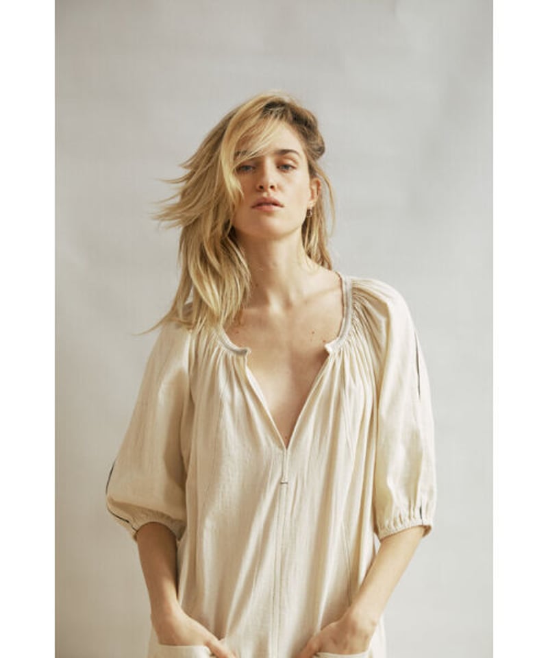 NY Mane/Kala cotton ミニドレス/Ecru | ETTA