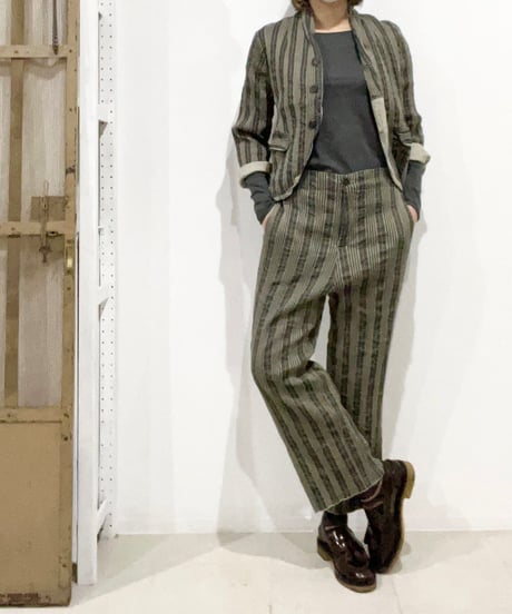 Hannoh wessel/ウール＆コットンショートジャケット/サンドベージュ