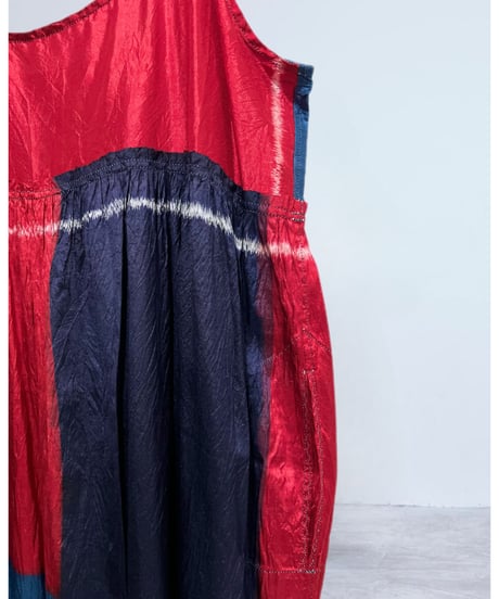 injiriシルク100％/Slip Dress/タイダイ染め