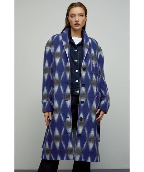 ［残り僅か］Nigel Cabourn ✖ CLOSED/ウールガウンコート・ブルー/レディス