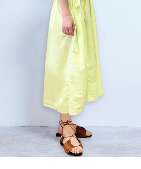 BIANCA/レースアップレザーサンダル/Brown