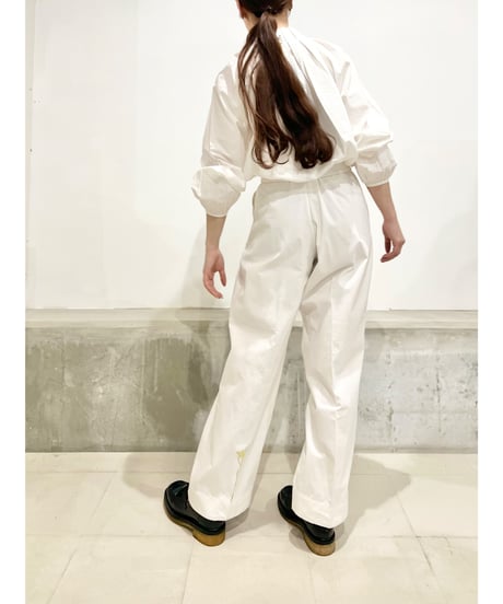 Maria overlap pants/Iris Paint/Ecru