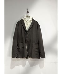 Men'sウールリネンジャケット/HannohWessel/Brown stripes