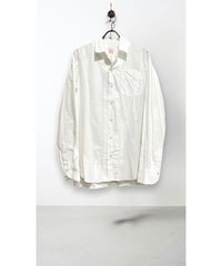 Men'sオープンカラーコットンシャツ/HannohWessel/ホワイト