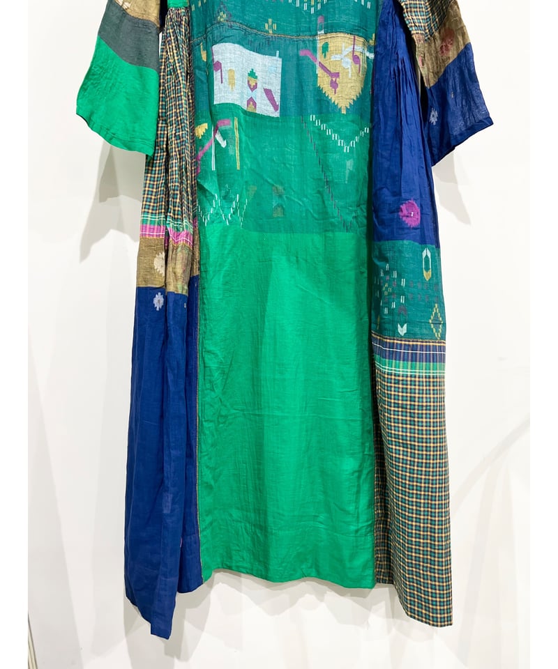 お値下げ　INJIRI コットンワンピース injiri/コットンドレス/マルチブルー | ETTA