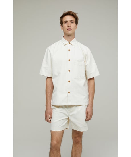 CLOSED Men's/コットン＆リネンシャツ/エクリュ