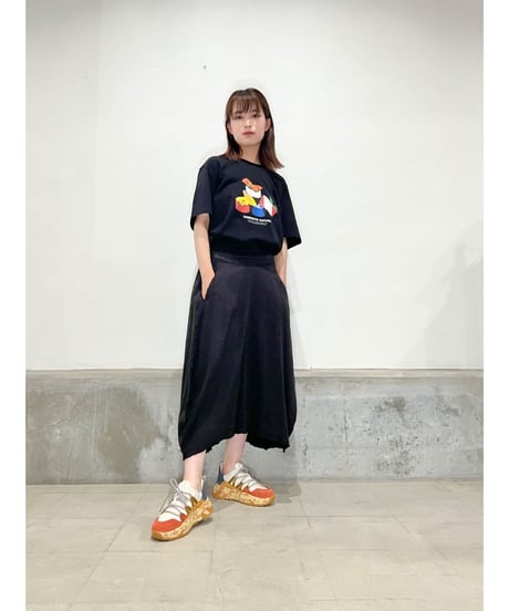 Loreak/Organic Cotton ｸﾞﾗﾌｨｯｸﾌﾟﾘﾝﾄT-ｼｬﾂ/ﾌﾞﾗｯｸ