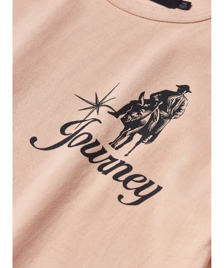 【残り僅か】Tee Library/ルーズロングTシャツ/ベージュピンク