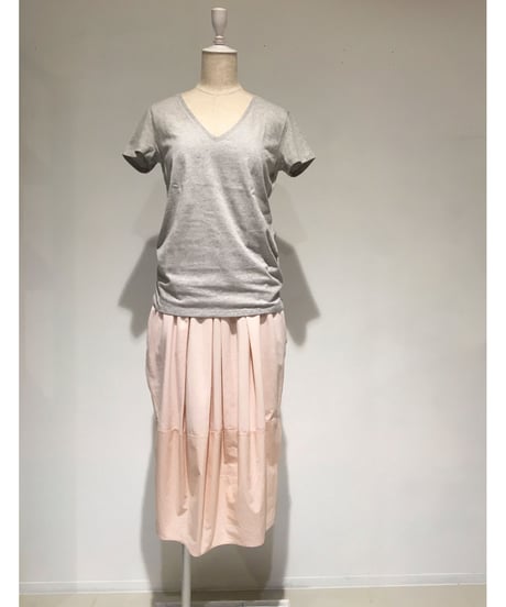 【残り僅か】Majestic filatures/デラックスコットン/ＶネックＴシャツ/ライトグレー