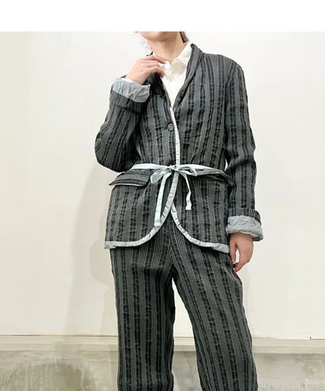 Hannoh wessel/ウール＆コットンジャケット/アッシュグレー