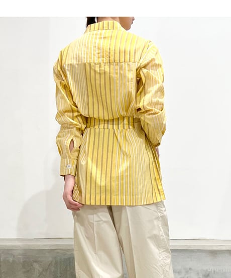 NY Mane/コットンロングシャツ/Yellow stripes