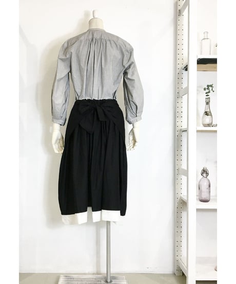 Lady'sコットンスカート（ブラック)/HannohWessel 36