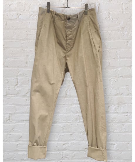 Men'sコットンストレッチパンツ/HannohWessel/ベージュ