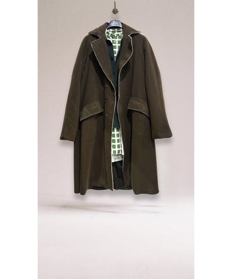 【残り僅か】Men's Hannoh wessel/ウール&カシミヤロングコート/Dark brown
