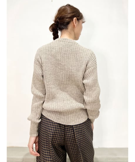 【残り僅か】Knit brary/the Ribbed Knit 100% Peruvian Highland wool
