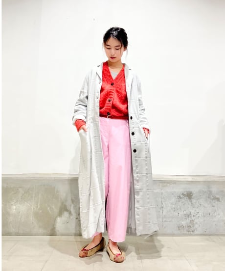 HannohWessel /Lady'sブルーグレーチェックコート
