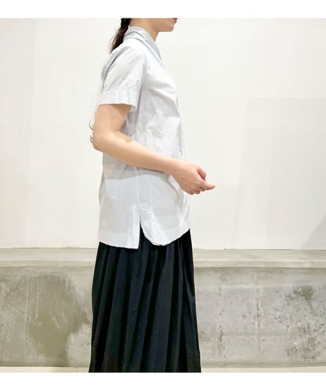 Lady'sコットンシャツ(ブルーストライプ)/HannohWessel/38