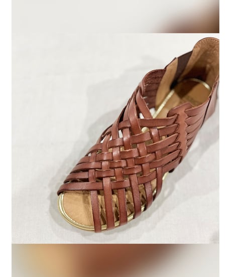 【残り僅か】BIANCA/メッシュレザーシューズ/Brown