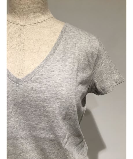 【残り僅か】Majestic filatures/デラックスコットン/ＶネックＴシャツ/ライトグレー