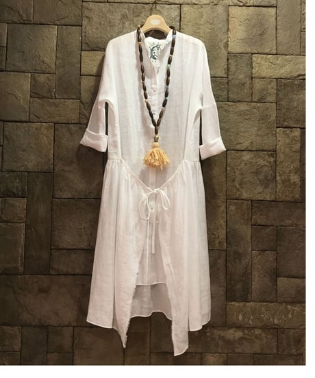 D-due Lab 972V Linen100%ドレス